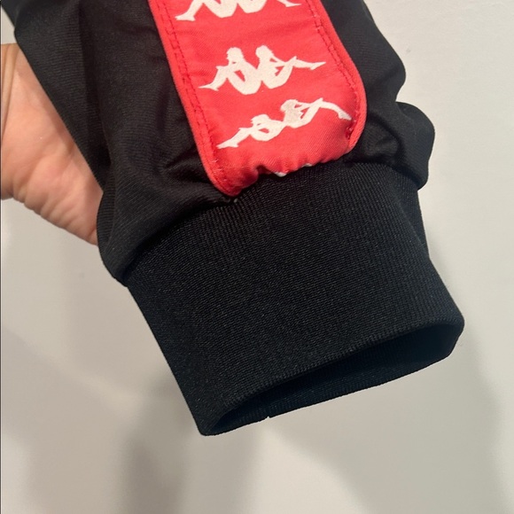 Kappa Black Track Pants with pink Trim and logo down side small women’s jogger - Picture 6 of 7